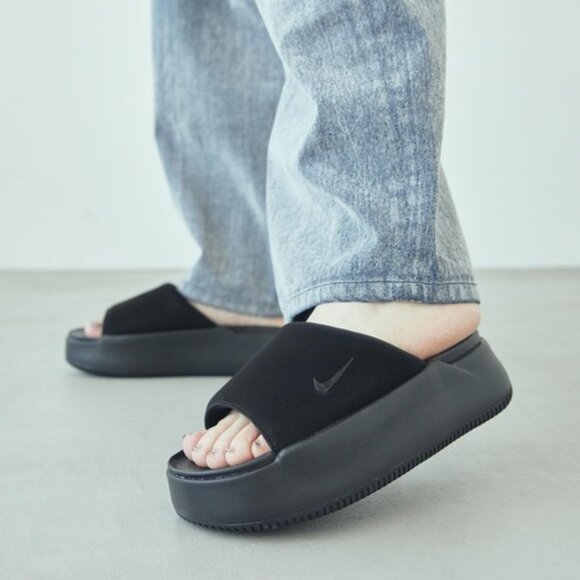 Nike Women’s Calm Elevation Slide Sandals Shoes Black IO0495-001, Size 9 - Picture 5 of 16